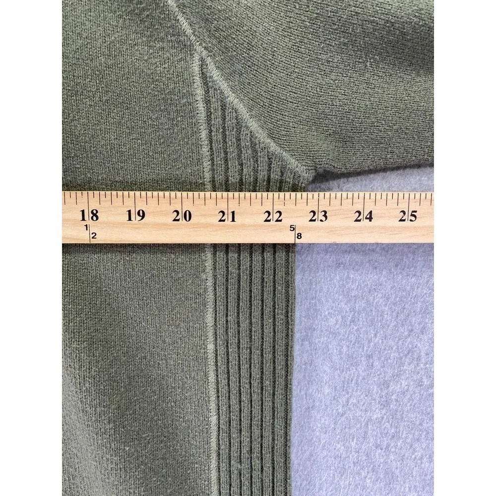 The North Face Sweater Mens XL Green Wool Cotton Blend Knit Pullover Long Sleeve